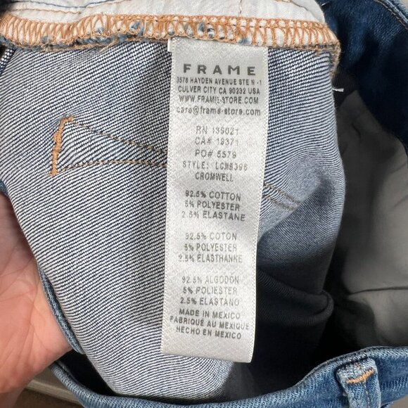 Frame Le Crop Mini Boot Jeans Womens Size 28 High Rise Blue Medium Wash Denim - Picture 9 of 10